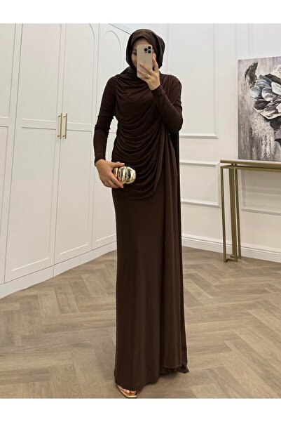 bezenstore PELERİN DETAY SANDY ELBİSE