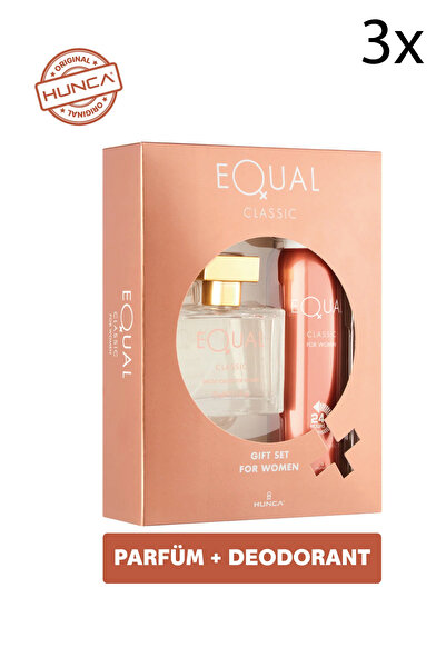 Equal Classic Kadın Parfüm Seti ( Edt Parfüm 75 ml + Deodorant 150 ml ) 3 Adet