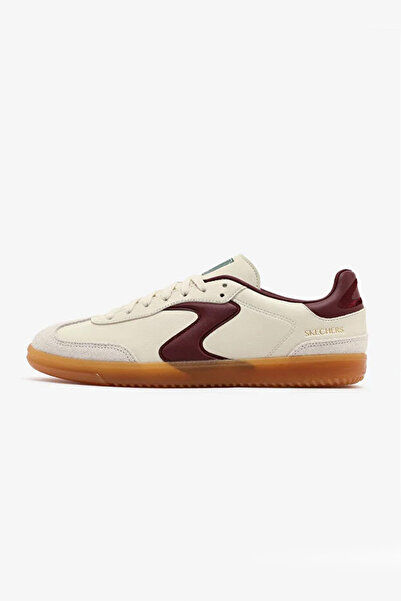 SKECHERS حذاء هوت شوت للرجال 254155 NTBG أحمر كلاريت/بيج جاست ستيب
