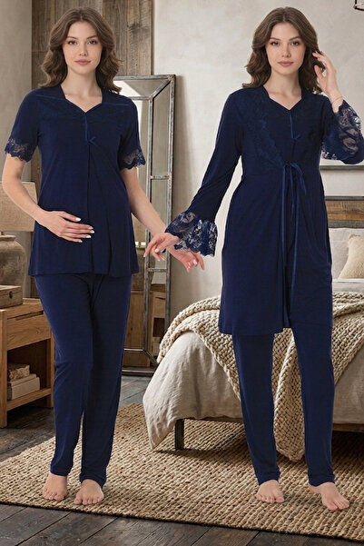 lohusahamile Plus Size Maternity Pajama Set with Nursing Features, 100% Cotto...
