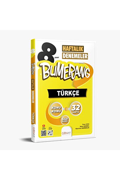 Günay Yayınları 8. SINIF BUMERANG 32 HAFTALIK TÜRKÇE DENEME 2026-2027