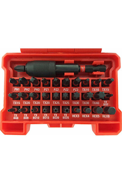 Milwaukee Set Shockwave 32 Biți de Șurubelniță Torx / Allen Cod: 4932464240