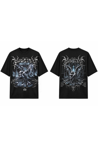 Ancient Ruins Zırhlı Skeleton Detaylı Oversize T-Shirt