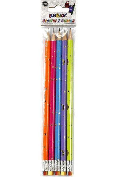 Titanum Set de creioane HB cu radieră, auriu, 6 bucăți