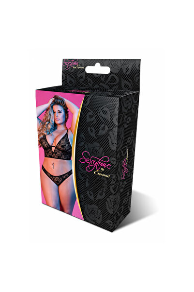 Magic Silk Σετ Μπραλέτα με Μπανέλες και Σλιπ - 2X - Μαύρο