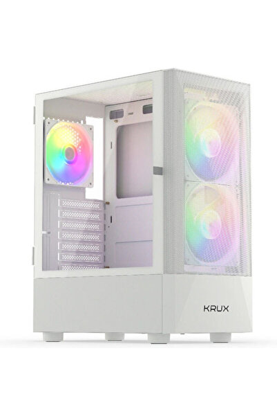 Krux Carcasă PC Vako Gaming Midi Tower cu fereastră laterală și iluminare RGB...
