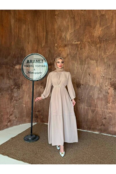 hacer ayaydın Sare Oversize Medine İpeği Tesettür Elbise