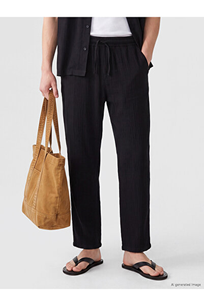 LC Waikiki Nevavm Regular Fit Men's Textured Trousers with Difference