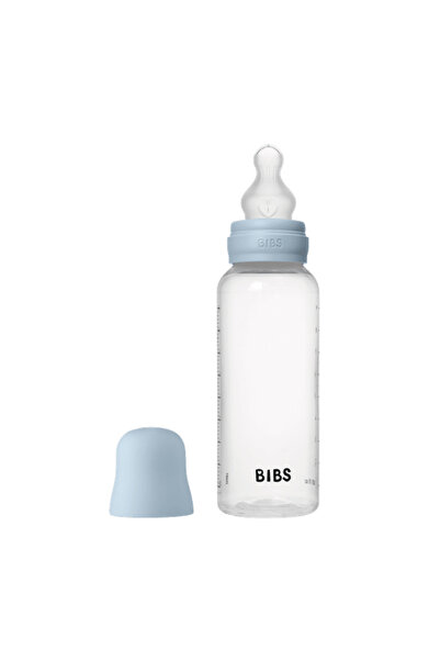 Bibs Πλαστικό μπιμπερό 270ml – θηλή σιλικόνης – μέτρια ροή – γαλάζιο