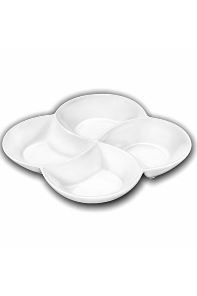 WILMAX ENGLAND Platou de servire din portelan, Alb, pentru gustari, 22x22 cm,...