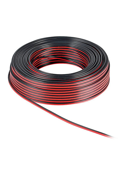 POWERTECH καλώδιο ήχου 2x 0.50mm² CAB-SP003, CCA, 10m, μαύρο & κόκκινο