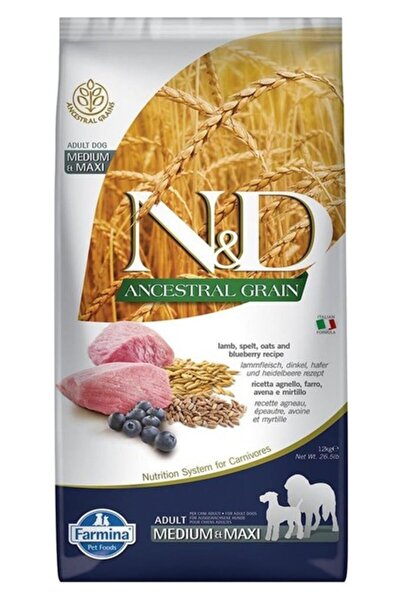 N&D Nd Ancestral Grain Kuzu Etli Yaban Mersinli Düşük Tahıllı 12 kg Orta ve B...