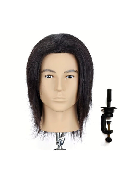 Alya Simin Hair Kuaför Eğitim Mankeni Gerçek Saç Berber Eğitim Pupeti – Erkek...