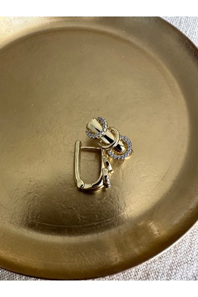 ringbox أقراط بيضاوية الشكل بثلاث حلقات
