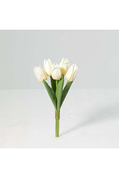 Danube Home Fernza Artificial Tulip Bouquet 37cm White Decorative Flowers