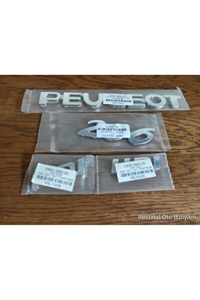 restinal peugeot bagaj yazısı 206 hdi yazısı 2 adet hdi 206 yazı logo tam set