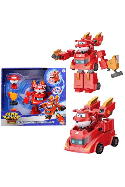 Noname Σετ Παιχνιδιού Super Wings Στολή Ρομπότ Τζετ & # 44; Ρομπότ Μεταμορφώσ...