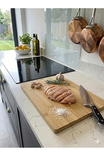 Yıldızan Msa Shop Natural Bamboo Cutting Board |   20X30 cm |   Durable, Scra...