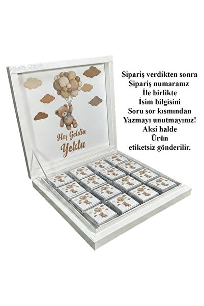Blackeye Chocolate Kişiye Özel İsimli Erkek Bebek Çikolatası Kız Bebek Çikola...