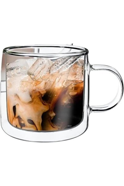 Yıldızan Edl Shop Double Walled Coffee, Latte, Water Glass, 250 Ml, Glass Mug...