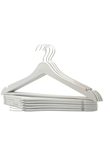 Yıldızan Nry Shop 10-Piece Wood-Look Plastic Hanger Set – Durable Pants, Shir...
