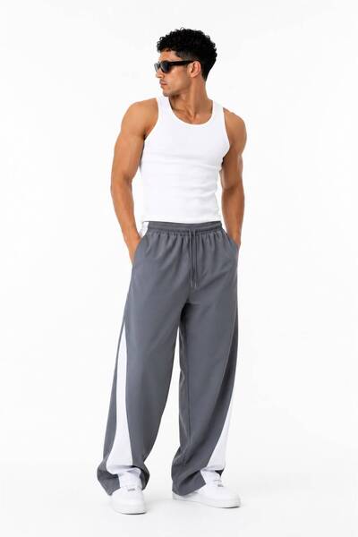 RE7EDİ Baggy Parachute Fabric Stopper Cuff Sweatpants Gray