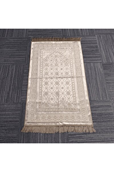 mybedesten Luxurious Embossed Mihrap Patterned Velvet Prayer Rug