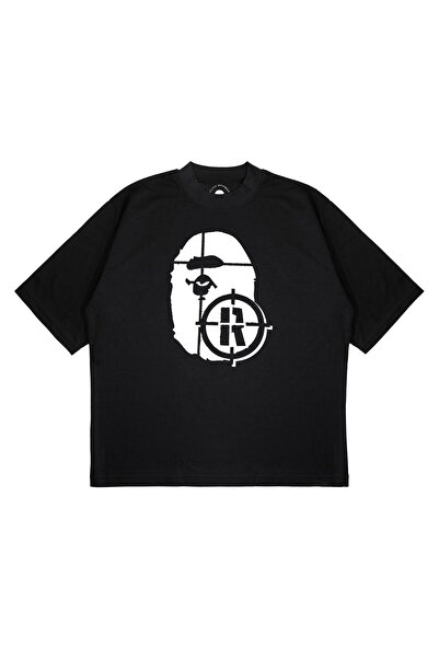PURE EFFECT Unisex Oversize a Bathing Ape Shall Never Kill Printed Boxy Fit T...