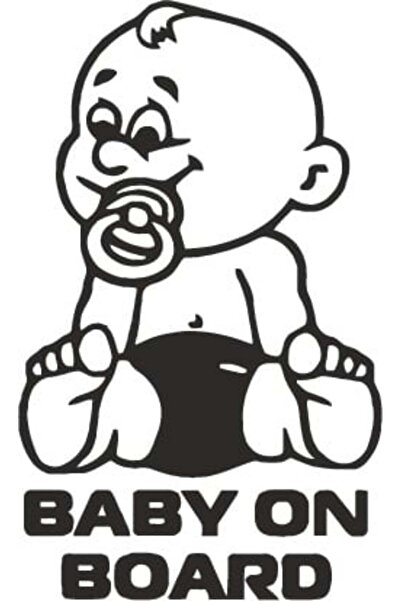 Amo-Stickers Baby On Board 12 25cm Verde