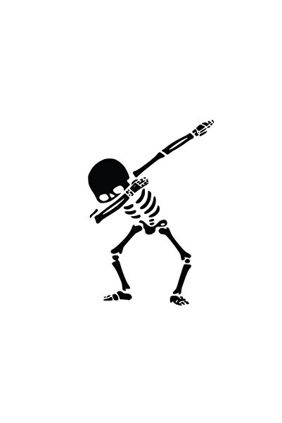 Amo-Stickers Стикер за кола Скел Даб 30см Черен