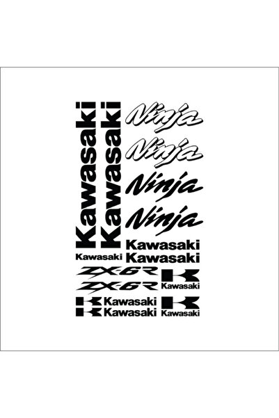 Amo-Stickers Πράσινα Αυτοκόλλητα Μοτοσικλέτας Kawasaki Σετ Άνω Κάτω