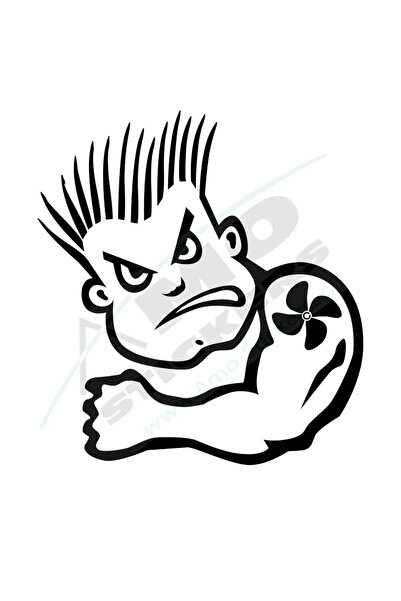 Amo-Stickers Sticker Auto Bad Boy 25cm Verde