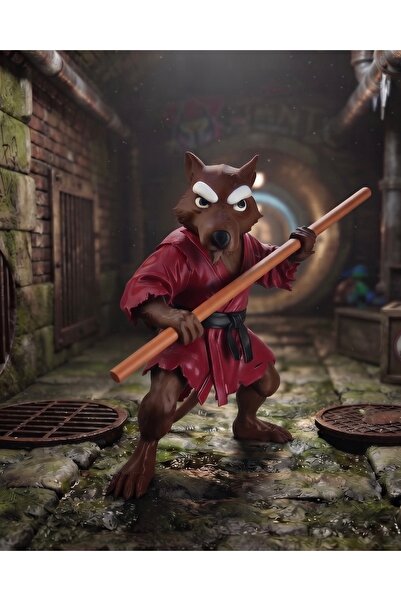 3DcraftTr Ninja Kaplumbağalar Master Splinter Aksiyon Figürü 25 cm - Koleksiy...