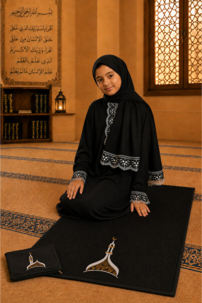 Defkay Girl's Summer Fabric Worship Set (Prayer Dress - Prayer Mat)