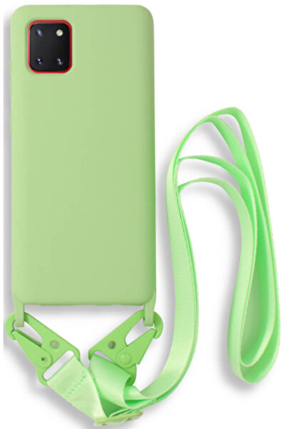 Bodycell Θήκη Σιλικόνης με Λουράκι Λαιμού - Samsung Galaxy Note 10 Lite - Green