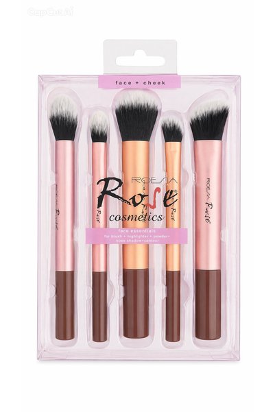 Valeri Rose Cosmetics 5'li Face Essentials Makyaj Fırça Seti - Rose Gold Prof...