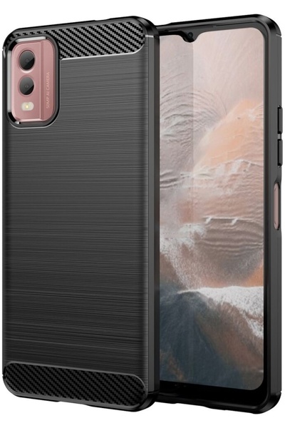 HappyCase Θήκη Σιλικόνης Brushed - Nokia C32 - Black