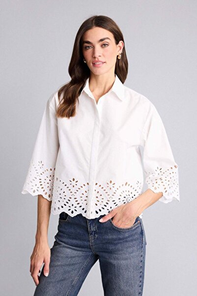 DeFacto Regular Fit Shirt with Collar Embroidery Long Sleeve Shirt G6451Ax26Sm