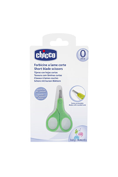 Chicco foarfece speciale pentru nou-născuți, verzi, 0 luni+