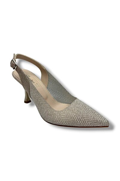 Cakgo Desire 616-26 Siimli Satin Thin Heel Women's Stiletto (8cm)