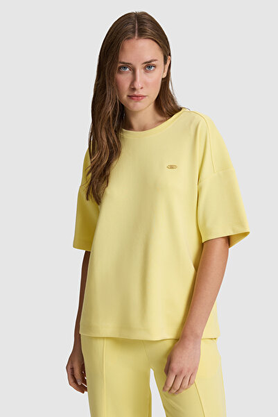 U.S. Polo Assn. Women's Light Yellow Crew Neck T-Shirt 50322484-Vr004