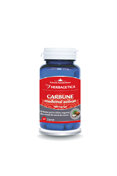 herbagetica Carbune Medicinal Activat 400mg 30cps