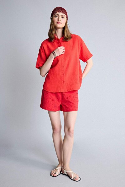 DeFacto Normal Waist Short Leg Brode Shorts G7123Ax26Sm