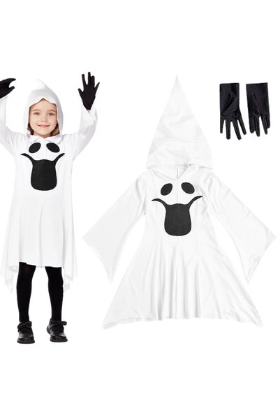 Korbi Costum de fantomă alb pentru copii, mărimea S