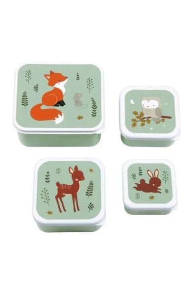 A Little Lovely Company Set 4 cutii alimentare, A Little Lovely Company, Plas...