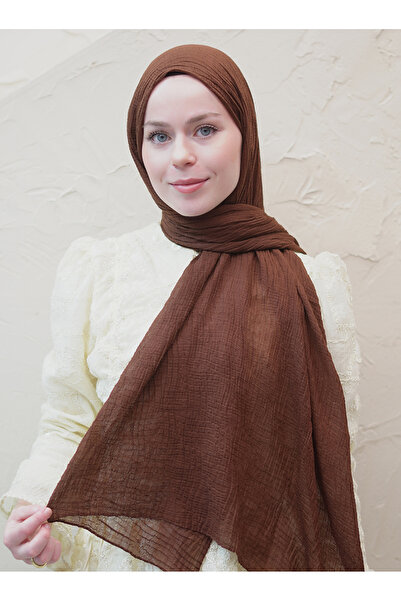 efdal şal eşarp Waffle Pattern Dubai Cotton Shawl