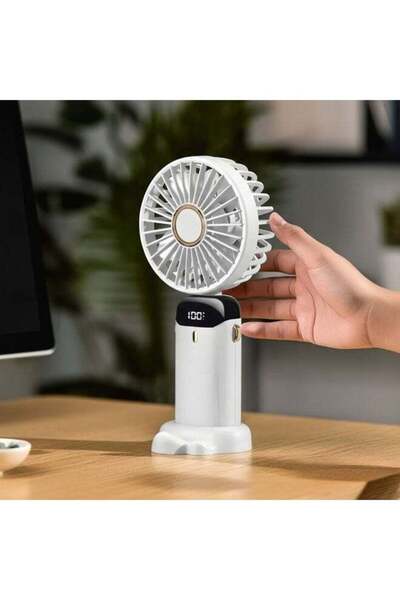 Danube Home Milano Icy Portable Handheld Fan - White - Compact ABS Design - H...