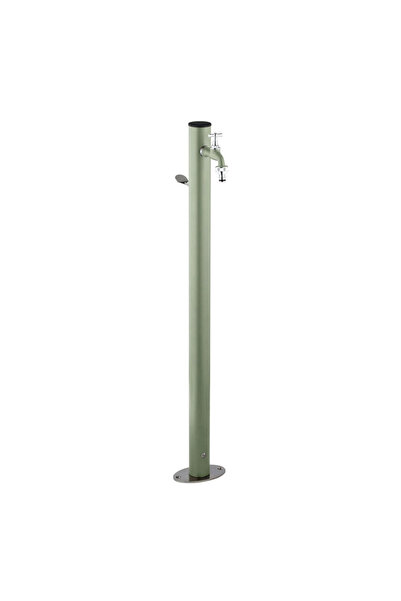 Colortap Coloană de apă rotundă cu talpă de grădină Loop, verde kaki