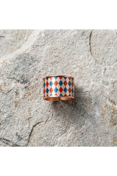 Erol Bakır New Series 1431 Bijouterie Ring 100% Handmade Copper