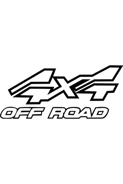 OEM Autocolant decorativ auto "4x4 off road", 15cm, Negru